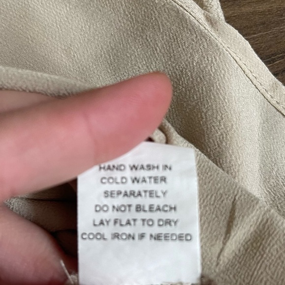 71 Stanton cream colored mid sleeve top- large​ - Picture 10 of 13